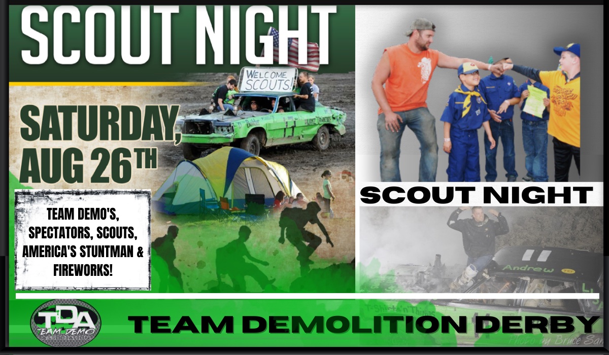 Team Demolition Derby/ Tournament of Destruction SCOUT NIGHT!